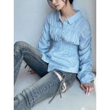 ブルー | ギャザーデザインチュニックシャツ | RESEXXY