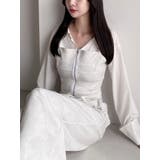 アイボリー | スウェットビスチェドッキングシャツ【セットアップ着用可能】 | RESEXXY