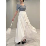 ホワイト | アシンメトリーフレアボリュームスカート | RESEXXY