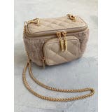 ベージュ | フロントポケットエコファーバニティバッグ | RESEXXY