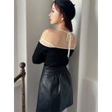 ブラック | ナローストラップリブトップス | RESEXXY