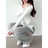 ホワイト | ラッフルレーストップス | RESEXXY