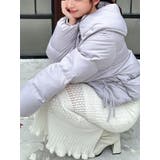 パープル | リボンデザインダウンジャケット | RESEXXY