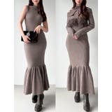 フェザーヘムレイヤードニットワンピース | RESEXXY | 詳細画像1 