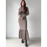 フェザーヘムレイヤードニットワンピース | RESEXXY | 詳細画像2 