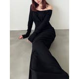 ブラック | ルーズギャザーカットマーメイドワンピース | RESEXXY