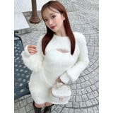 ホワイト | フェザーニットレイヤードワンピース | RESEXXY