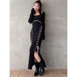 レースアップタイトニットワンピース | RESEXXY | 詳細画像2 