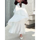 ホワイト | アシンメトリーティアードスカート | RESEXXY