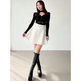 フリンジツイードミニスカート【セットアップ着用可能】 | RESEXXY | 詳細画像32 