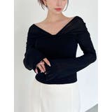 ブラック | 2WAYオフショルニットトップス | RESEXXY