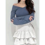 ブルー | 2WAYオフショルニットトップス | RESEXXY