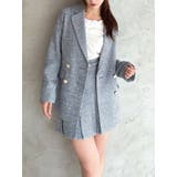 ブルー | ツイードミディジャケット【セットアップ着用可能】 | RESEXXY