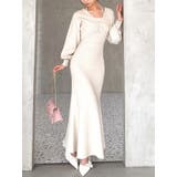 アイボリー | レイヤードマーメイドニットワンピース | RESEXXY