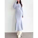 ブルー | レイヤードマーメイドニットワンピース | RESEXXY