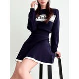 ネイビー | バイカラージャガードニットセットアップ | RESEXXY