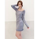 ジャガードチェックニットミニワンピース | RESEXXY | 詳細画像7 