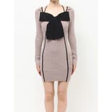 バイカラーフロントリボンニットミニワンピース | RESEXXY | 詳細画像16 