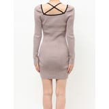 バイカラーフロントリボンニットミニワンピース | RESEXXY | 詳細画像18 