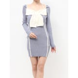 バイカラーフロントリボンニットミニワンピース | RESEXXY | 詳細画像27 