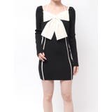 バイカラーフロントリボンニットミニワンピース | RESEXXY | 詳細画像31