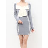 バイカラーフロントリボンニットミニワンピース | RESEXXY | 詳細画像32