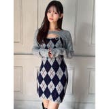 アーガイルタイトニットミニワンピース | RESEXXY | 詳細画像10 