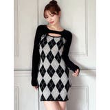 アーガイルタイトニットミニワンピース | RESEXXY | 詳細画像4 