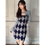 アーガイルタイトニットミニワンピース | RESEXXY | 詳細画像9 