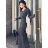 【WEB限定】バイカラーツイードニットワンピース | RESEXXY | 詳細画像2 