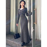 【WEB限定】バイカラーツイードニットワンピース | RESEXXY | 詳細画像6 