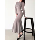 チェックジャガードマーメイドニットワンピース | RESEXXY | 詳細画像1 