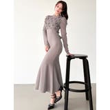 チェックジャガードマーメイドニットワンピース | RESEXXY | 詳細画像3 