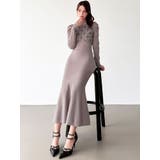 チェックジャガードマーメイドニットワンピース | RESEXXY | 詳細画像4 