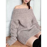 ベージュ | ケーブルスリーブニットワンピース | RESEXXY