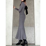 チャコールグレー | ヘムルミナスマーメイドニットワンピース | RESEXXY