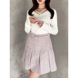 ピンク | ツイードプリーツミニスカート【セットアップ着用可能】 | RESEXXY