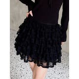 ブラック | レースフリルミニスカート | RESEXXY