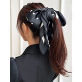 ブラック | 大判ドットスカーフ | RESEXXY