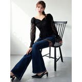 レースドッキングデニムパンツ | RESEXXY | 詳細画像9 