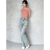 カットアウトリボンデニムパンツ【完売カラーは品番：1526324356で販売中】 | RESEXXY | 詳細画像9 