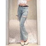 アイスブルー | カットアウトリボンデニムパンツ【完売カラーは品番：1526324356で販売中】 | RESEXXY