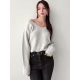 Vネッククロップドニットプルオーバー | RESEXXY | 詳細画像14 