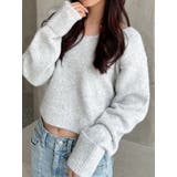 ライトグレー | Vネッククロップドニットプルオーバー | RESEXXY