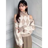 アーガイルタートルニットトップス | RESEXXY | 詳細画像11 
