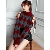 アーガイルタートルニットトップス | RESEXXY | 詳細画像6 