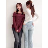 オフショルペプラムニットトップス【セットアップ着用可能】 | RESEXXY | 詳細画像21