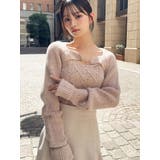 ピンク | ケーブルニットレイヤードトップス | RESEXXY