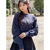 ネイビー | ニュアンスロゴスウェットプルオーバー | RESEXXY