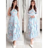 ブルー | 【memorif.】フラワーラッフルアンサンブルキャミワンピース | RESEXXY